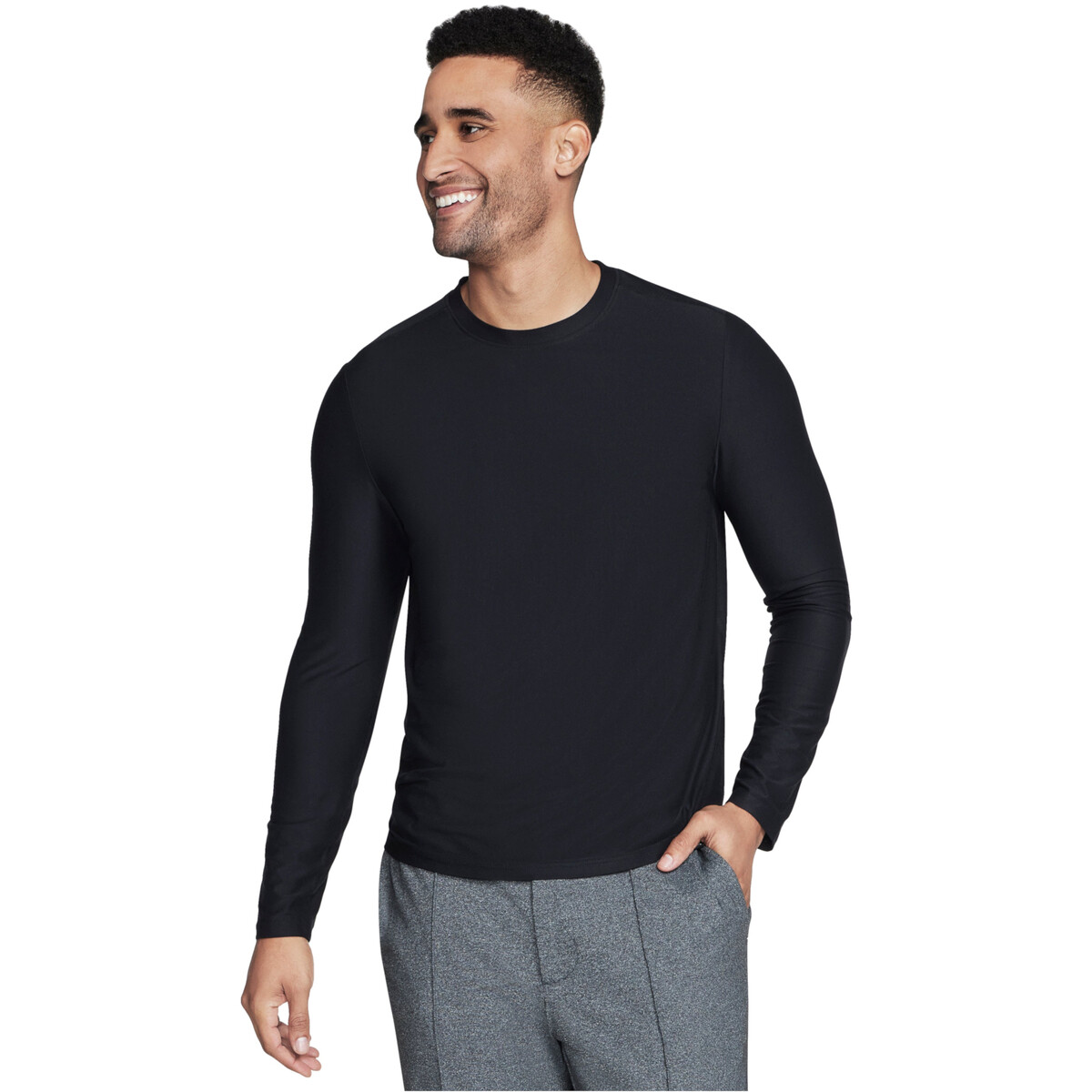 Skechers  GoDri All Day Long Sleeve  Černá