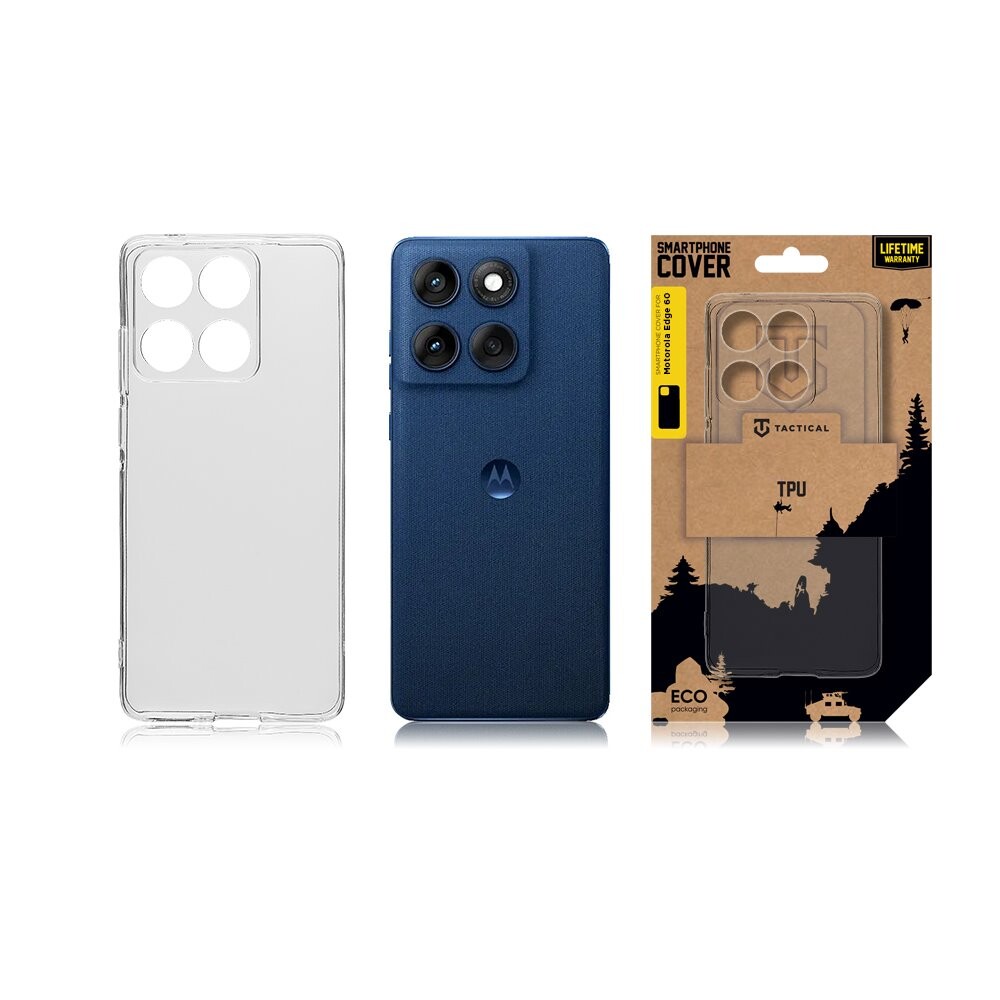 Zadní kryt Tactical TPU Plyo proMotorola Edge 60, transparentní