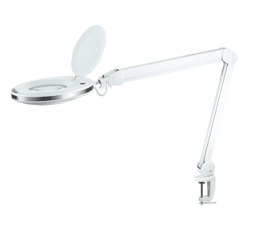 Stolní lampa s lupou do dílny  REBEL NAR0465-2, 5D, 10W, 6500K