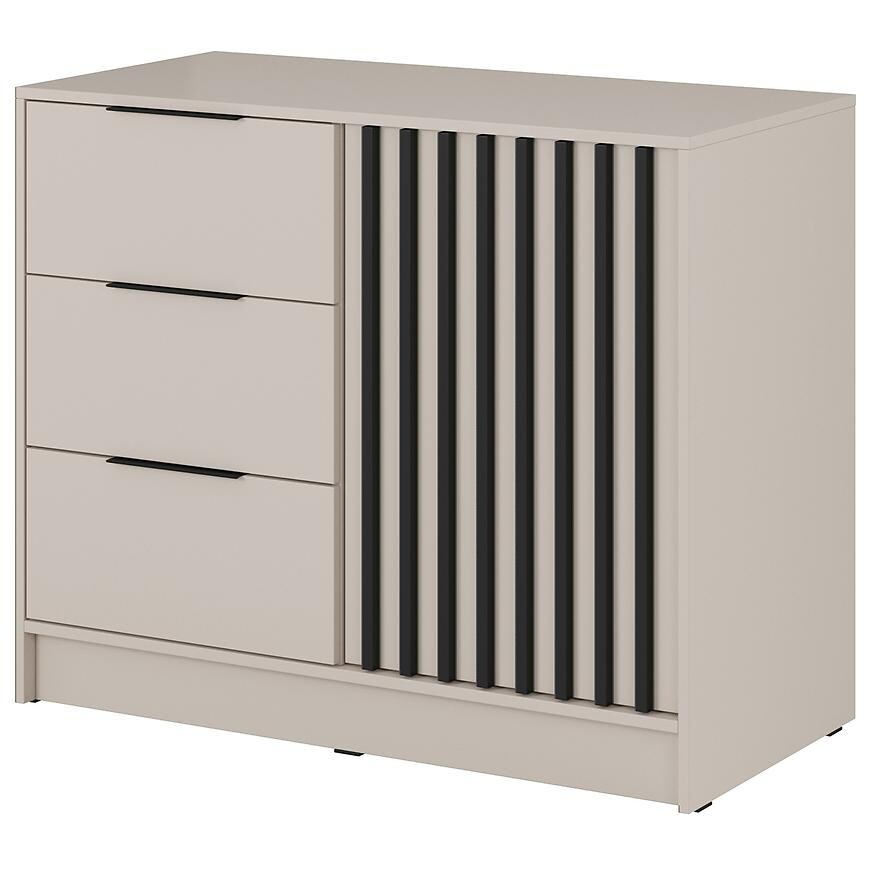 Komoda Nelly 2D cashmere/černá