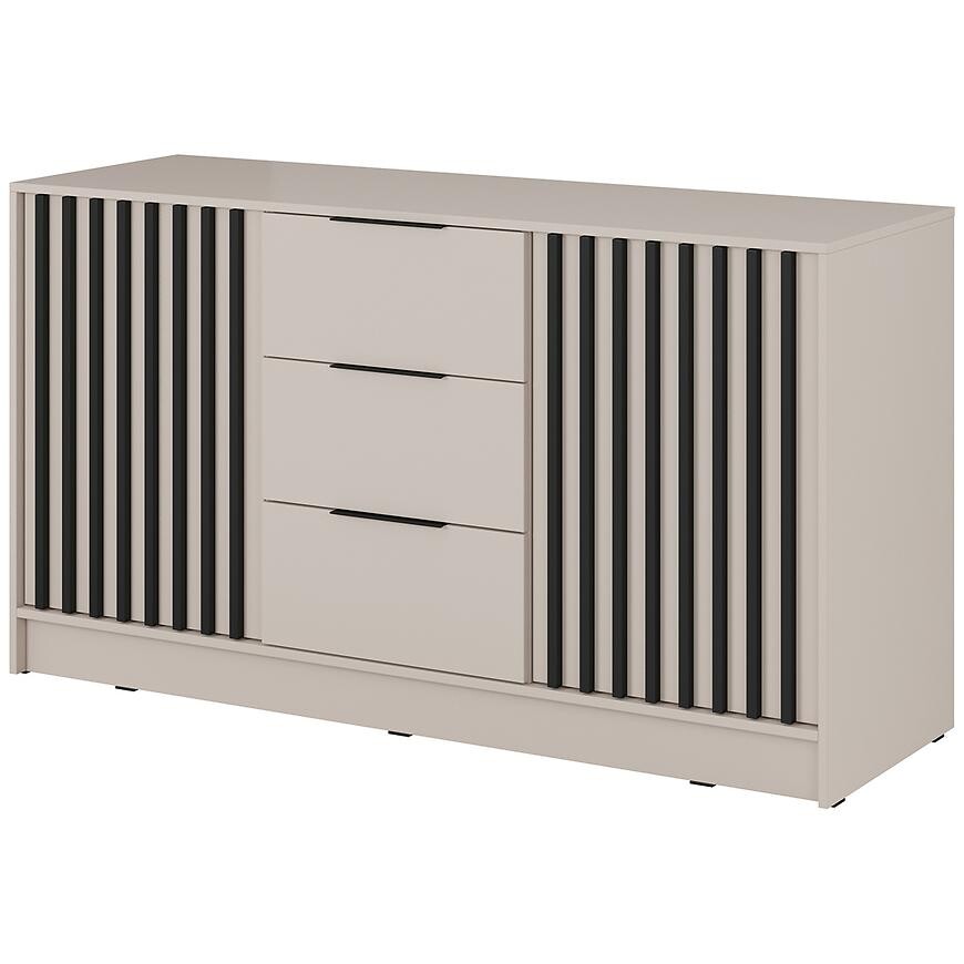 Komoda Nelly 3D cashmere/černá