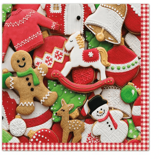 PAW Vánoční ubrousky TeTe L - Gingerbread - TL232700