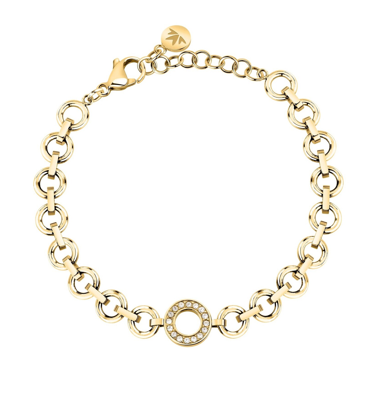 Morellato Elegantní pozlacený náramek s krystaly Intrecci SAZC05