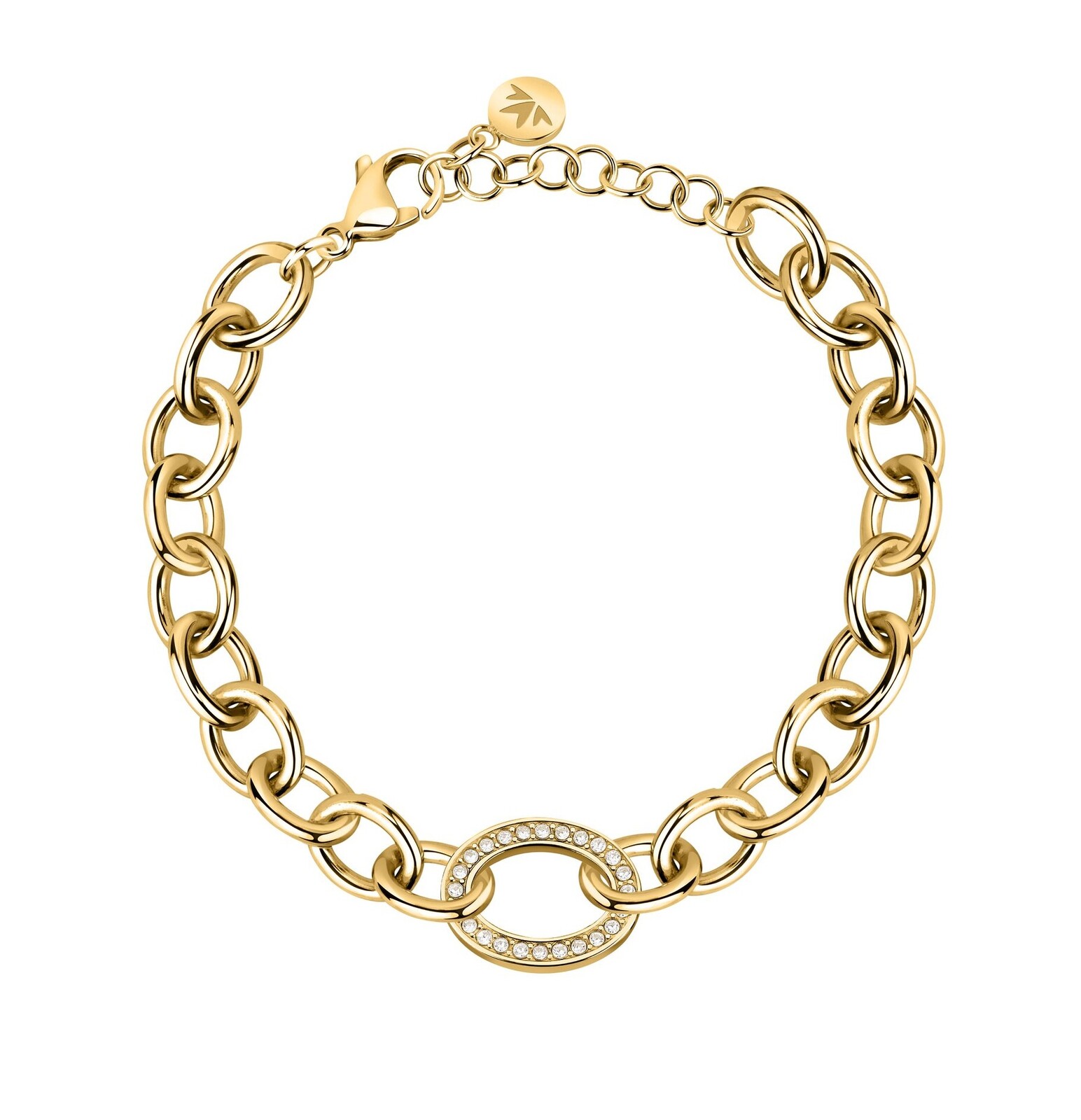 Morellato Výrazný pozlacený náramek s krystaly Intrecci SAZC03