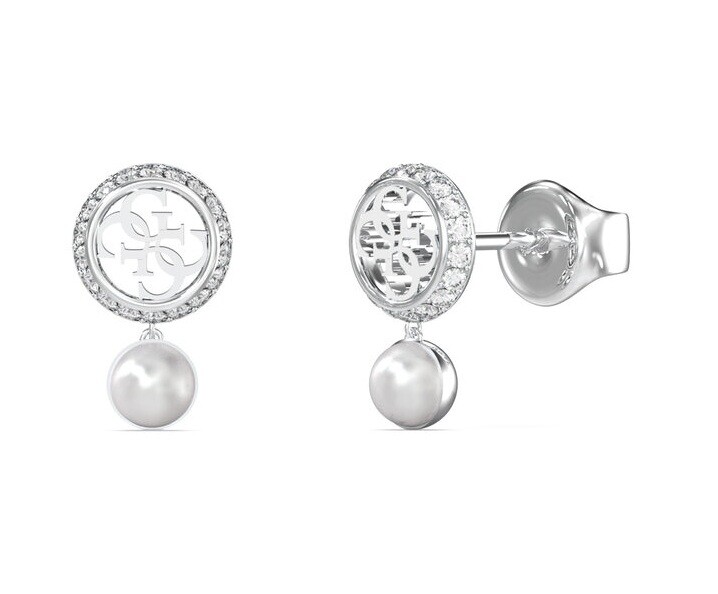 Guess Fashion ocelové náušnice s perličkou Tiny Pearly JUBE05517JWRHT/U