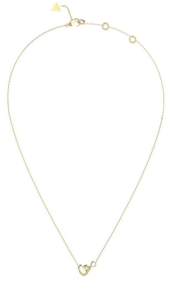 Guess Pozlacený náhrdelník Srdce a nekonečno Iconique JUBN05530JWYGT/U