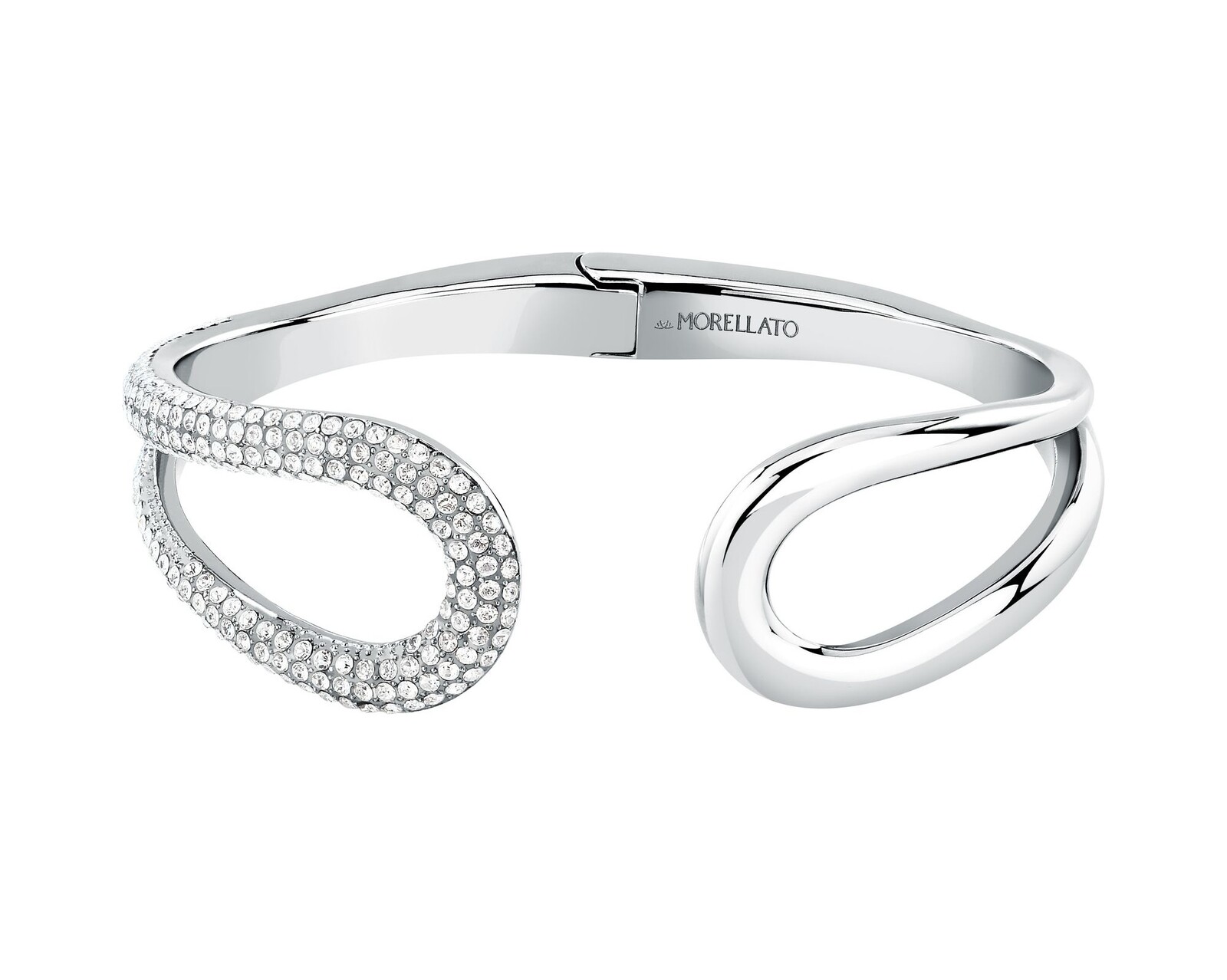 Morellato Pevný ocelový náramek s krystaly Design SAYP26 5,6 cm