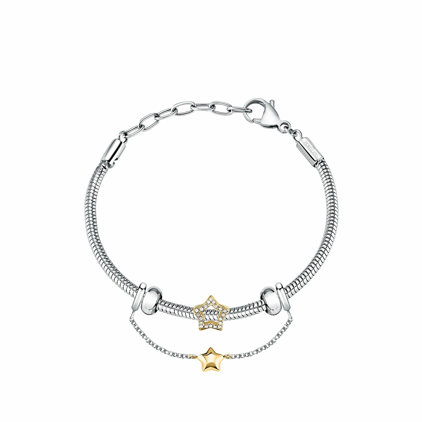 Morellato Slušivý ocelový náramek Hvězda Drops SCZ1421