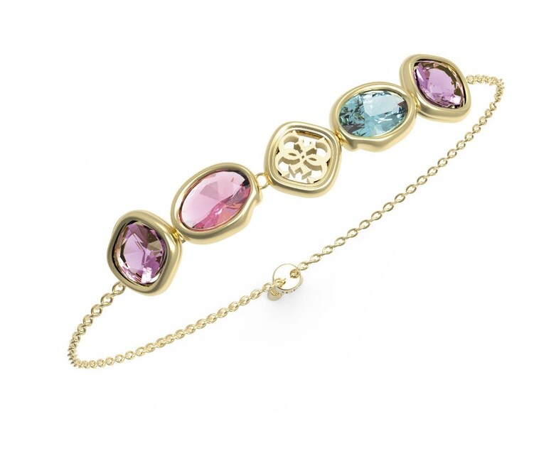 Guess Krásný náramek s barevnými krystaly Mamounia JUBB05570JWYGMCT/U