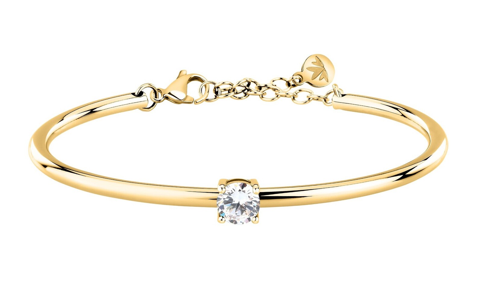 Morellato Pevný pozlacený náramek s čirým zirkonem Cerchi SAKM97