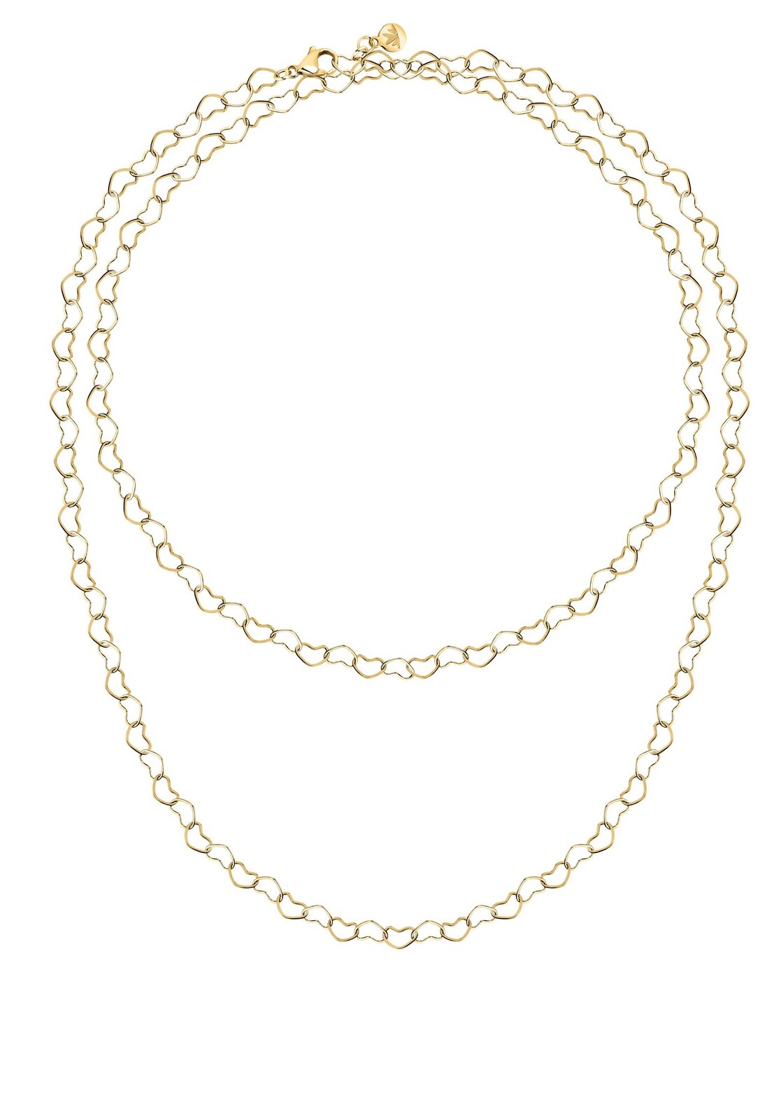 Morellato Dlouhý pozlacený srdíčkový náhrdelník Intrecci SAZC18