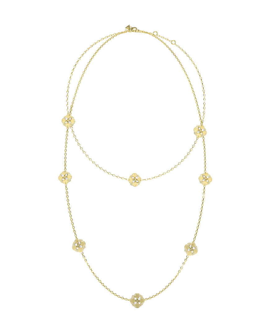 Guess Luxusní pozlacený dvojitý náhrdelník Wild Flower JUBN05500JWYGT/U