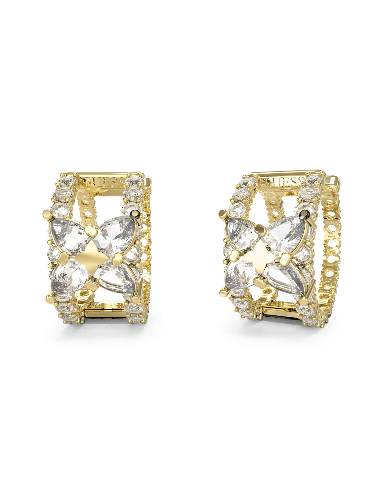 Guess Oslnivé pozlacené kruhy Wild Flower JUBE05498JWYGT/U