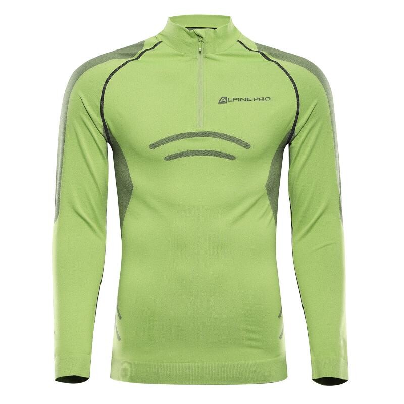 Alpine Pro SEAM zelené pánské funkční triko dl. rukáv