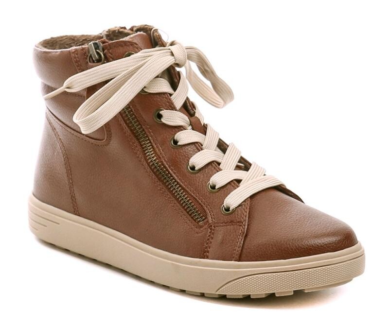 Jana 8-25269-43 cognac dámské zimní boty šíře H