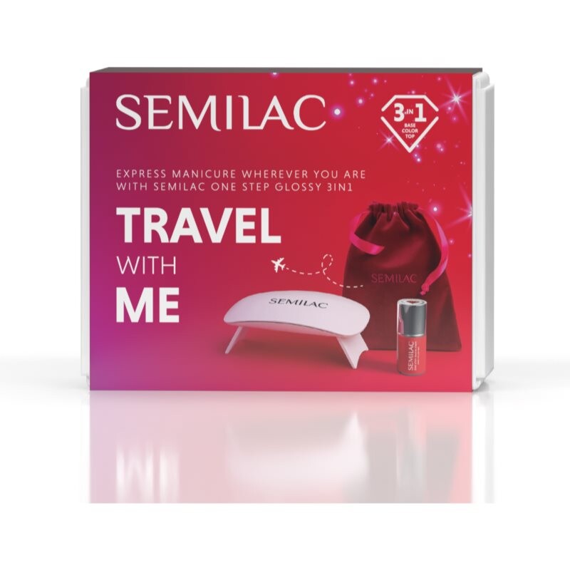 Semilac Set Travel With Me cestovní sada na nehty 1 ks