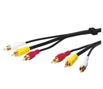 Kabel 3x Cinch (M) - 3x Cinch (M), 2x audio/1x video, 10m