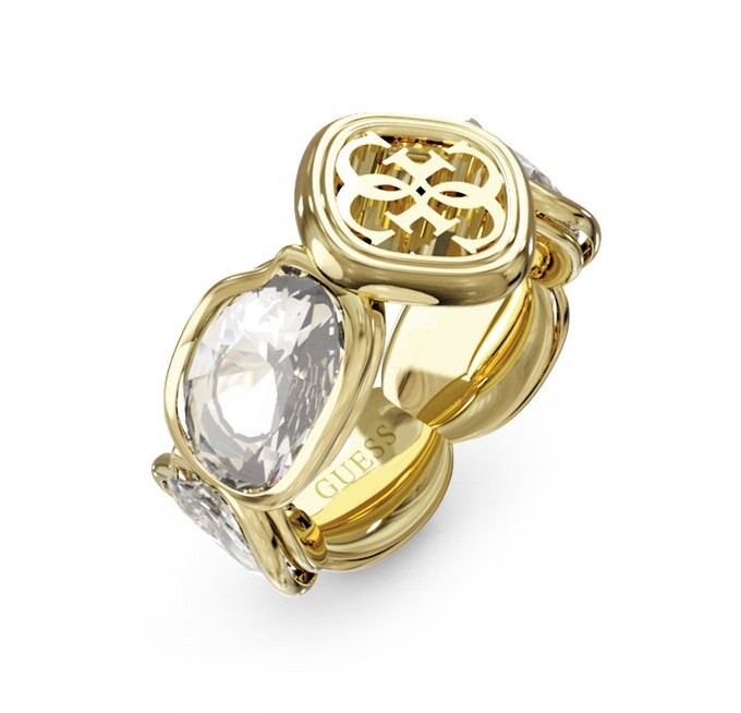 Guess Fashion pozlacený s čirými krystaly Mamounia JUBR05573JWYG 54 mm