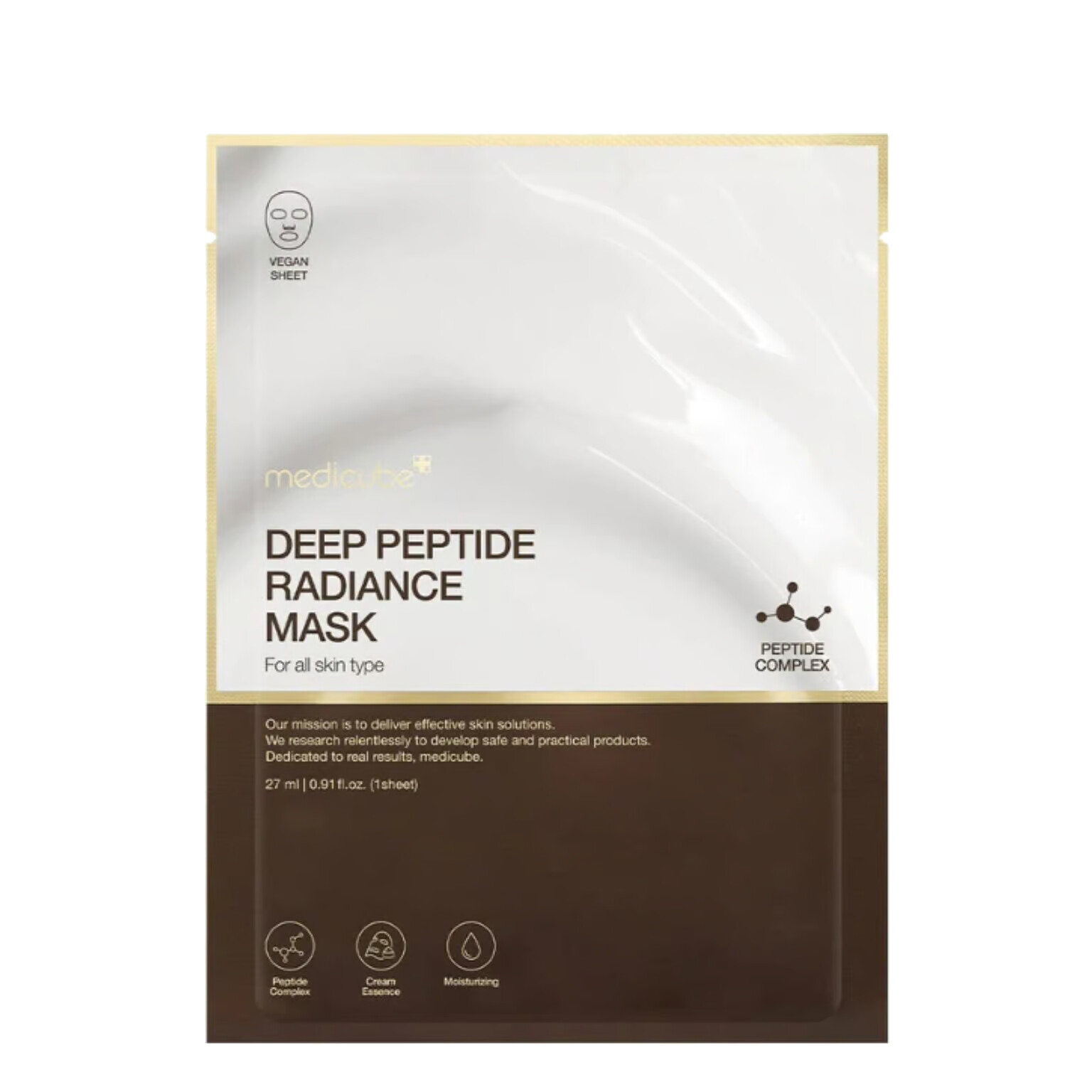 Medicube Rozjasňující pleťová maska s peptidy Deep Peptide (Radiance Face Mask) 27 ml