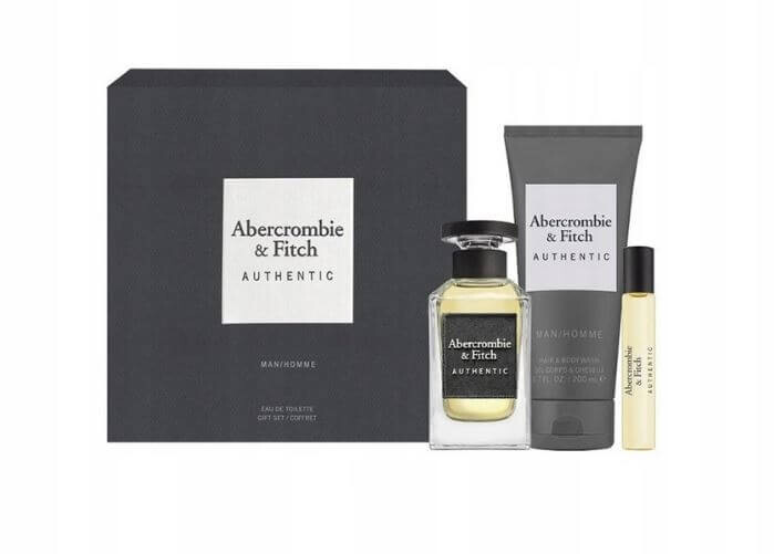 Abercrombie & Fitch Authentic Man - EDT 100 ml + sprchový gel 200 ml + EDT 15 ml