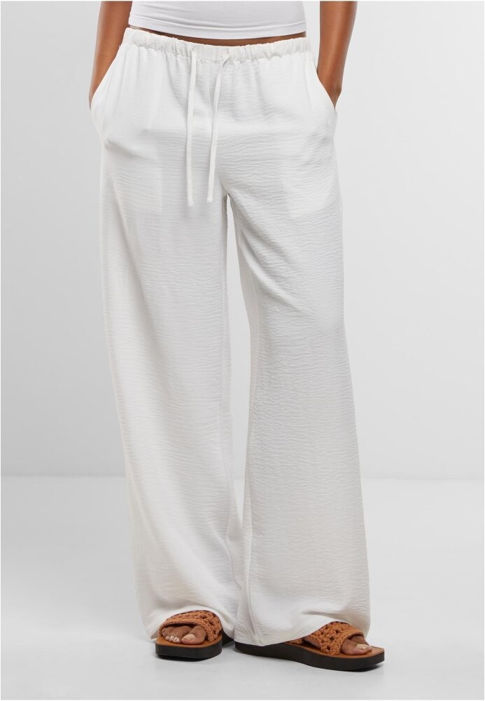 Ladies Structured Wideleg Pants - white 3XL