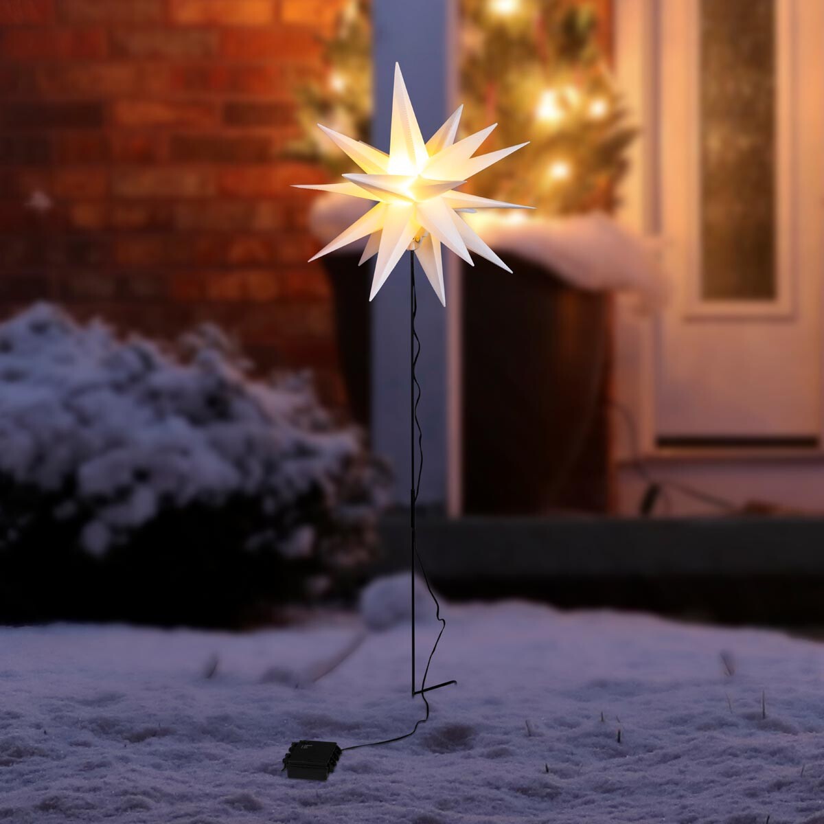 LED Zahradní zápich Hvězda, bílá