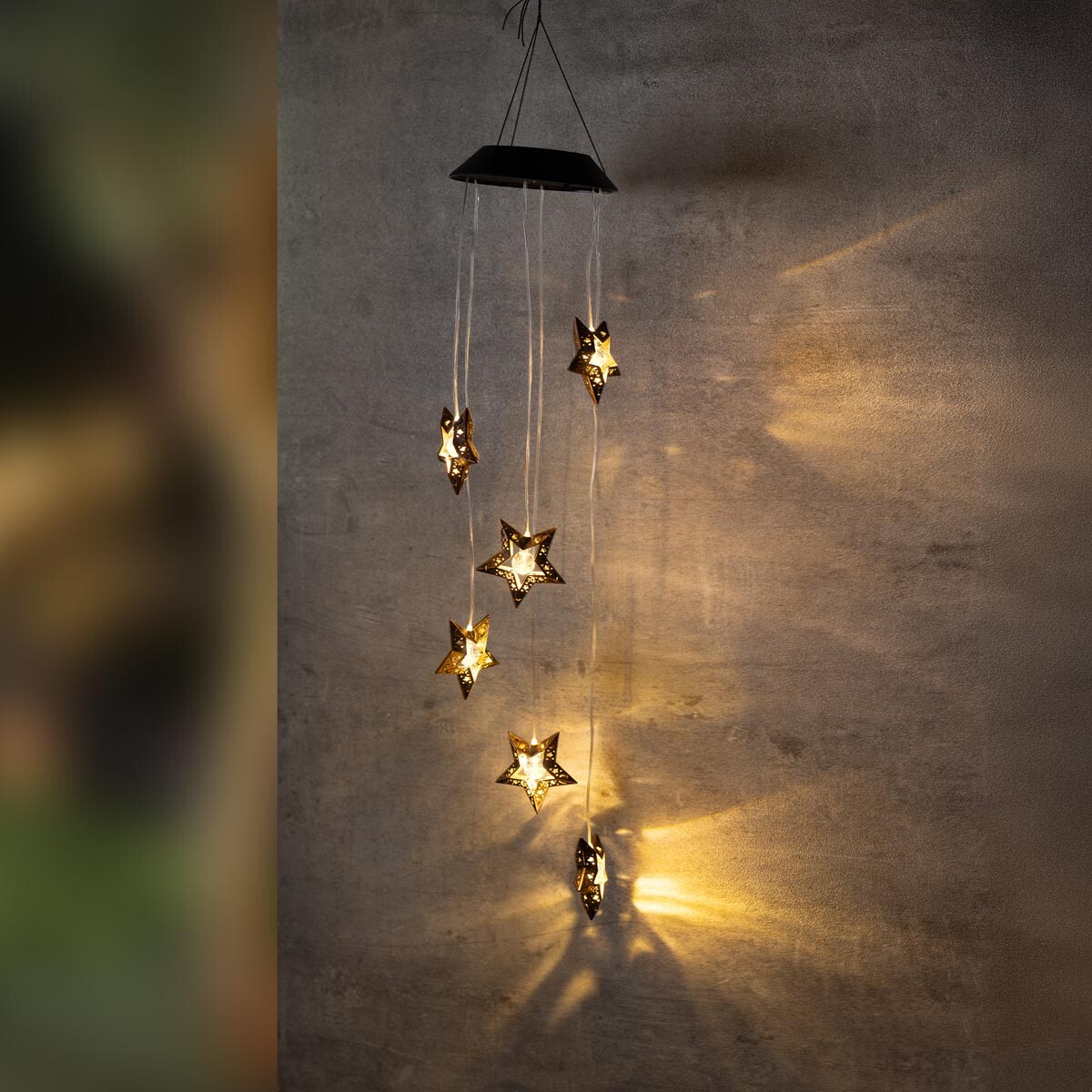 LED solární závěsná dekorace hvězdný tanec