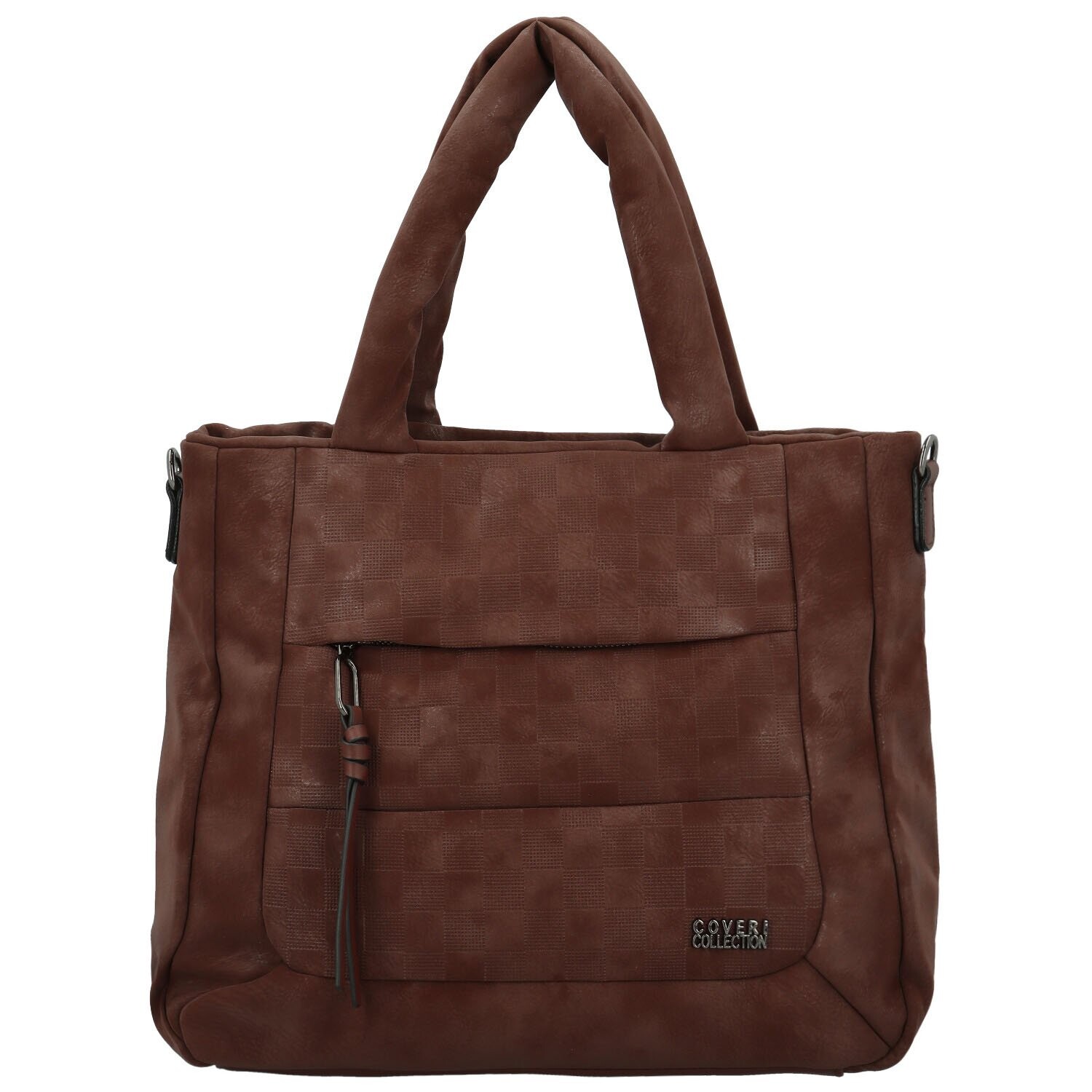 Trendy dámská koženková kabelka do ruky Pelagie, coffee