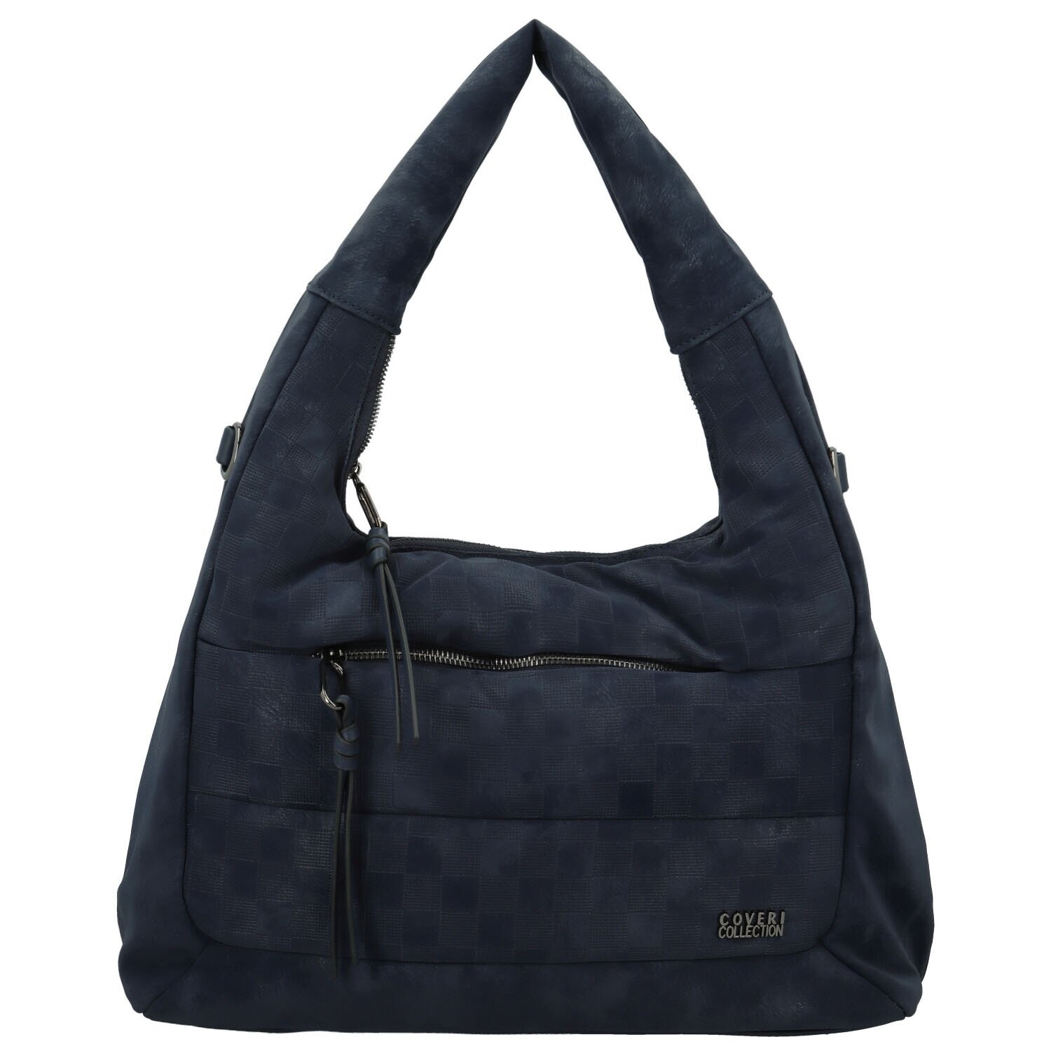 Trendy dámská koženková kabelka na rameno Coveri Ellisa, tmavě modrá
