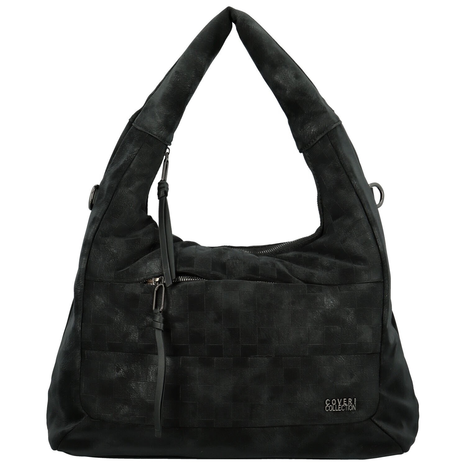 Trendy dámská koženková kabelka na rameno Coveri Ellisa, černá
