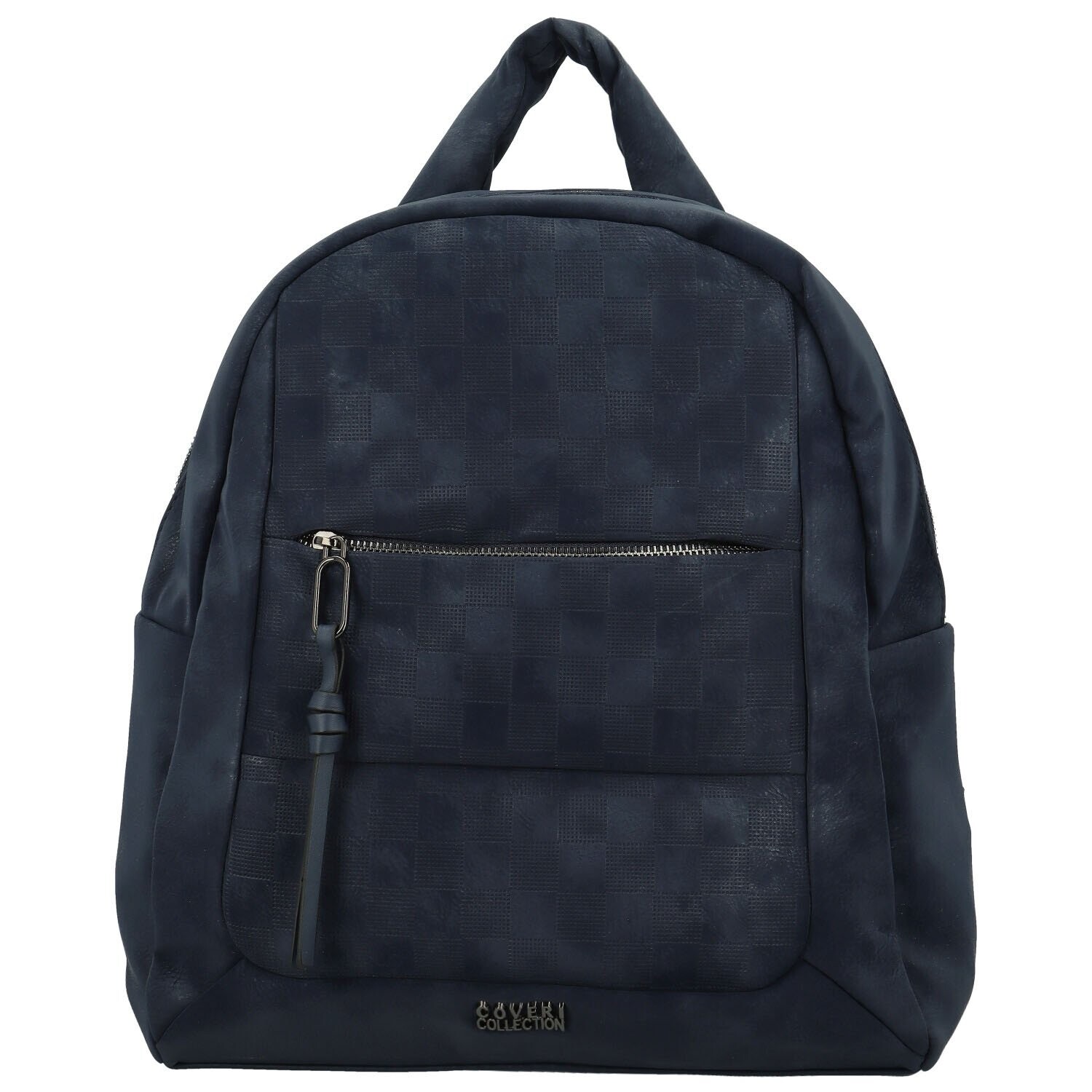 Trendy dámský koženkový batůžek Coveri Darie, tmavě modrý