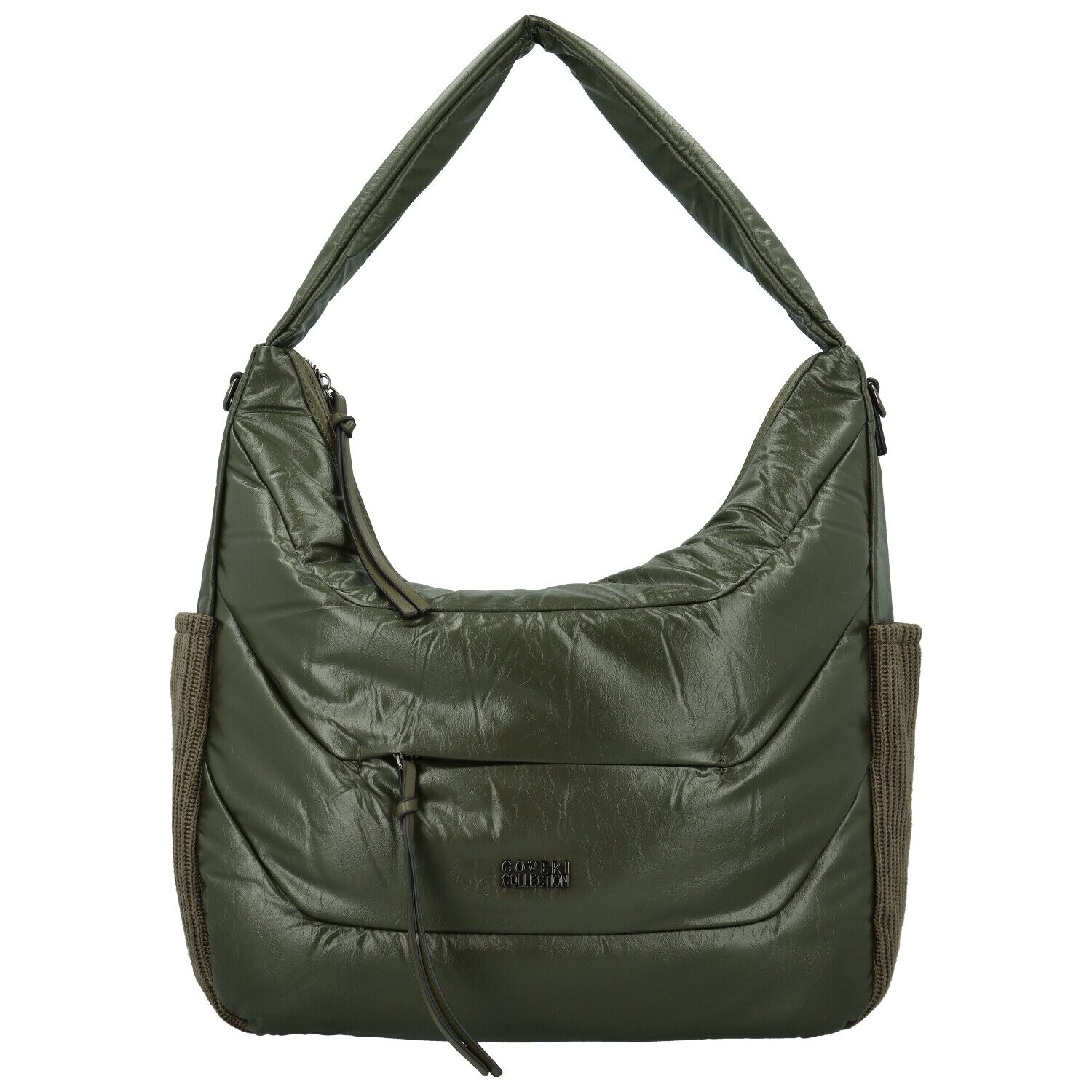 Trendy dámská koženková kabelka na rameno Coveri Kica, tmavě zelená
