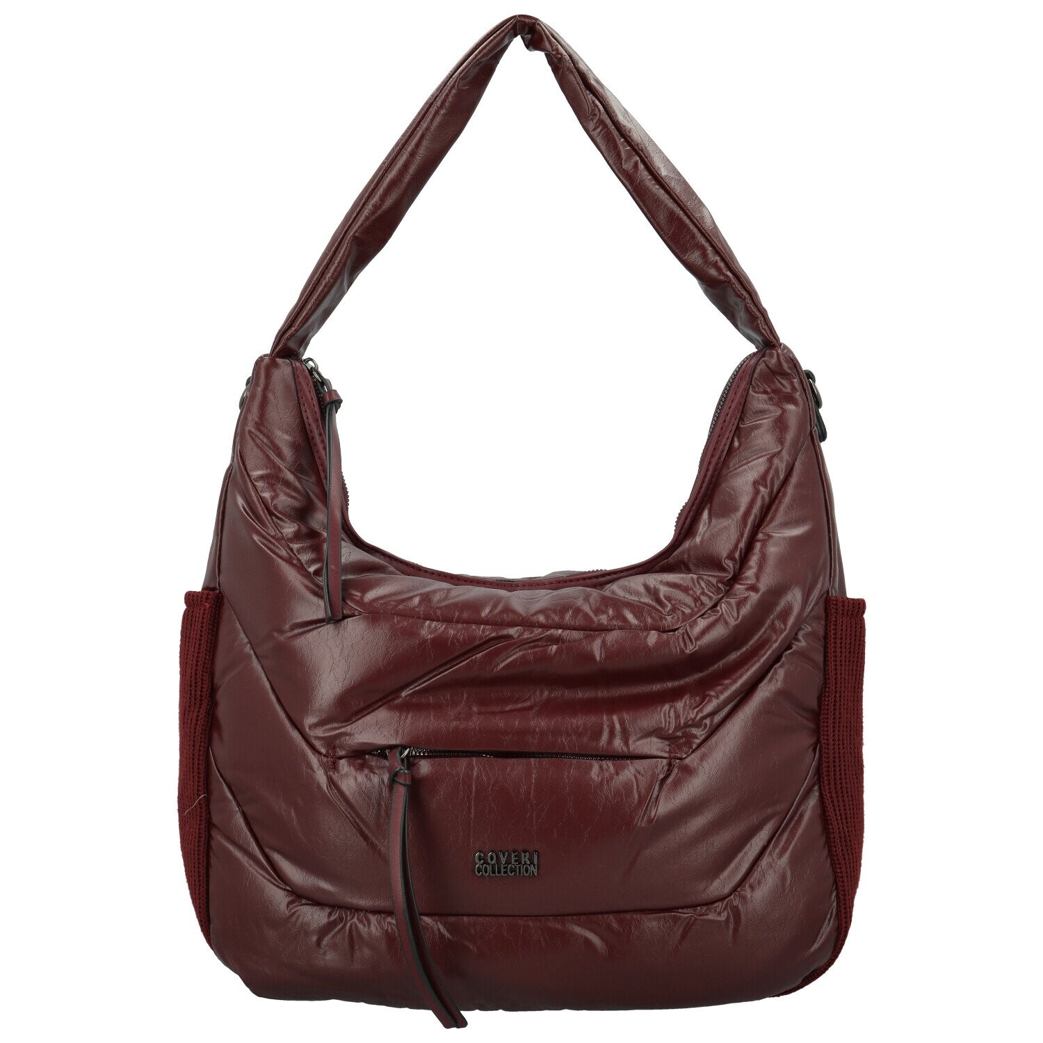 Trendy dámská koženková kabelka na rameno Coveri Kica, vínová