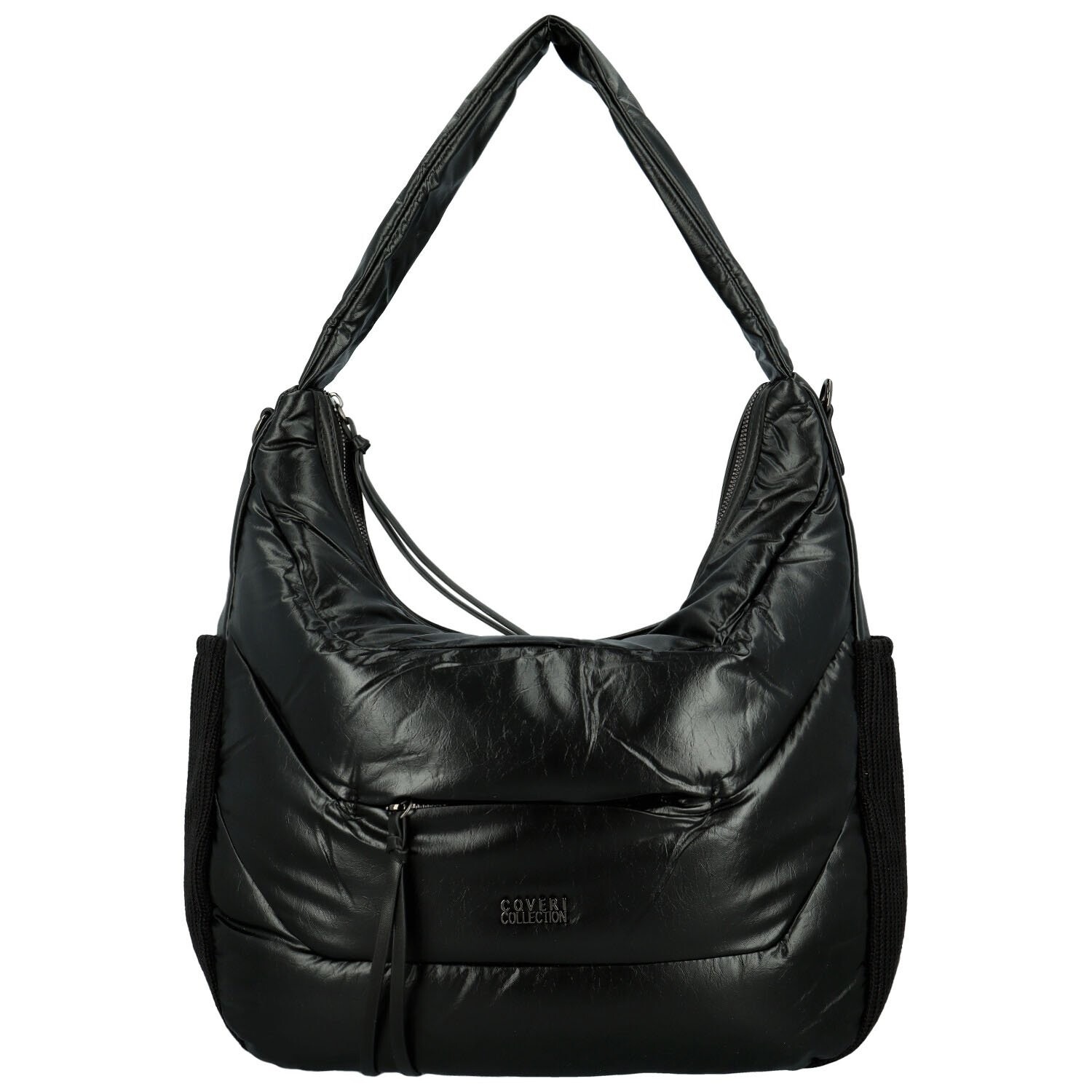 Trendy dámská koženková kabelka na rameno Coveri Kica, černá
