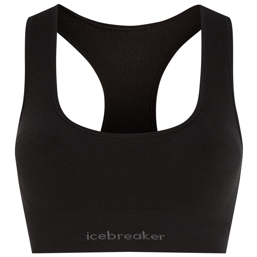 Podprsenka Icebreaker Women Merino Blend 260 ZoneKnit™ Seamless Bra Velikost podprsenky: L / Barva: černá