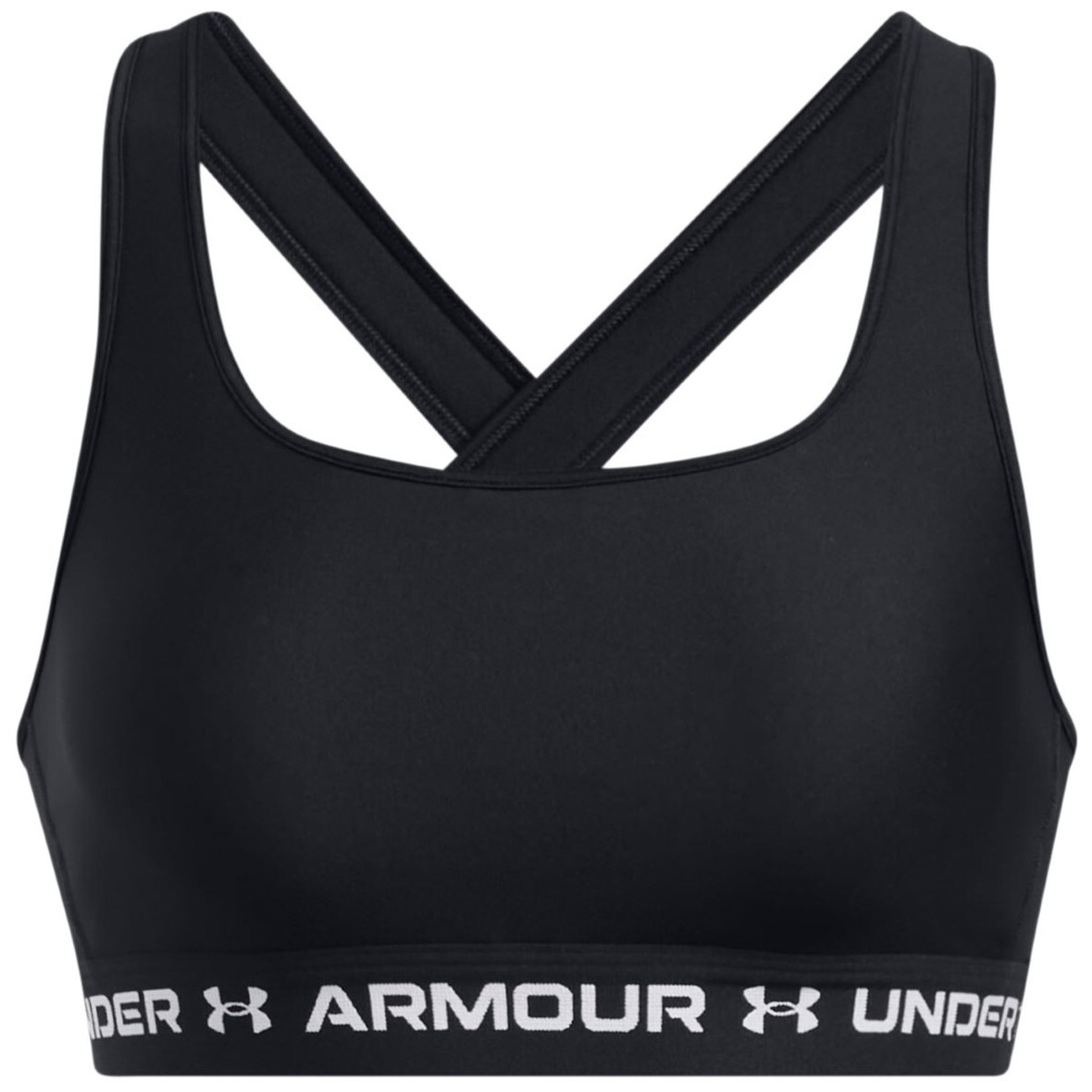 Sportovní podprsenka Under Armour Crossback Mid Bra Velikost podprsenky: L / Barva: černá