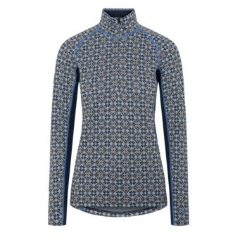 Dámské funkční triko Kari Traa Rose Light Baselayer Half Zip Velikost: S / Barva: modrá/světle modrá