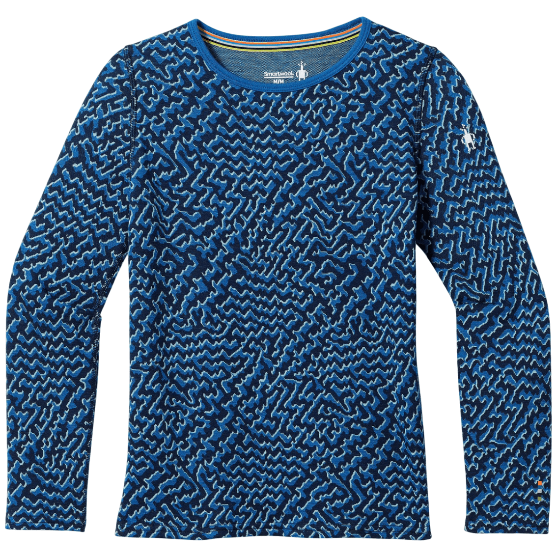 Dětské funkční triko Smartwool Kids' Classic Thermal Merino Base Layer Crew Dětská velikost: M / Barva: modrá