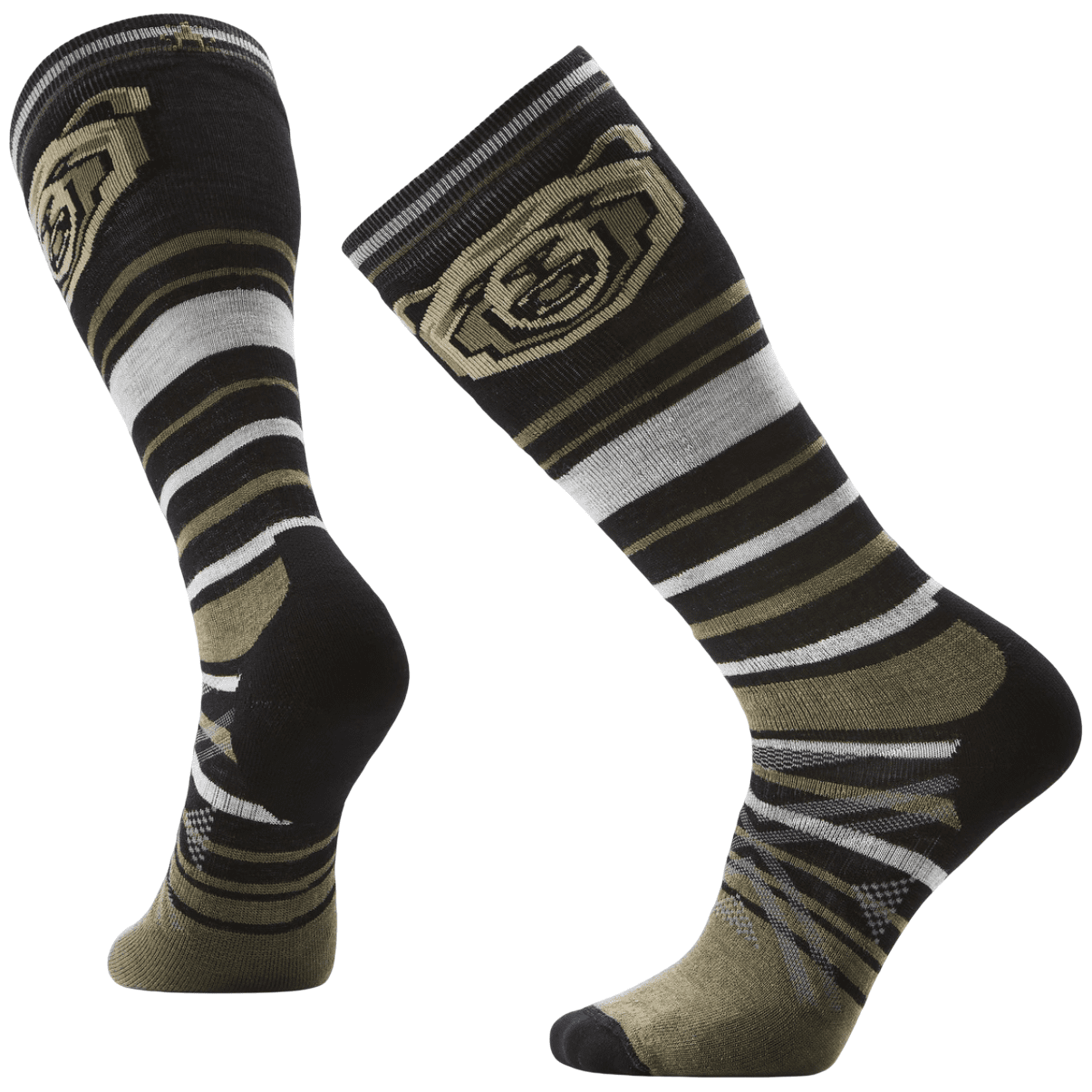 Lyžařské ponožky Smartwool Ski Full Cushion Growling Grizzly OTC Velikost ponožek: 38-41 / Barva: černá/zelená