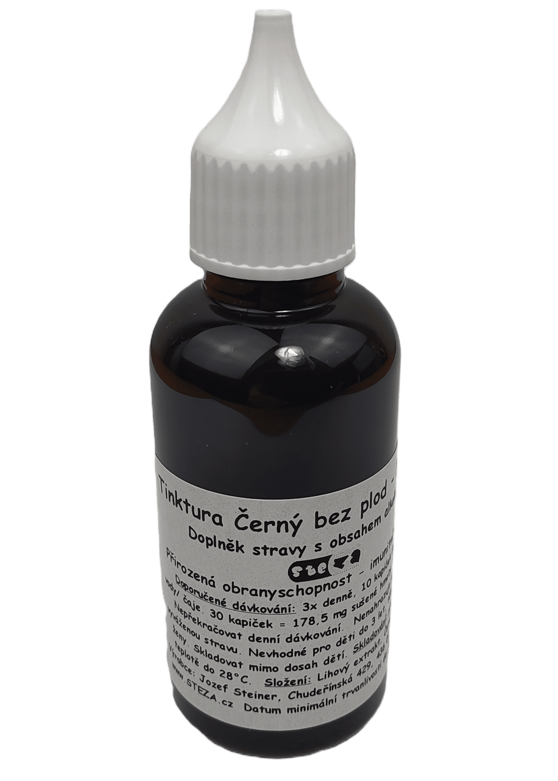 STEZA - Tinktura Černý bez plod - FORTE 5x 50ml.