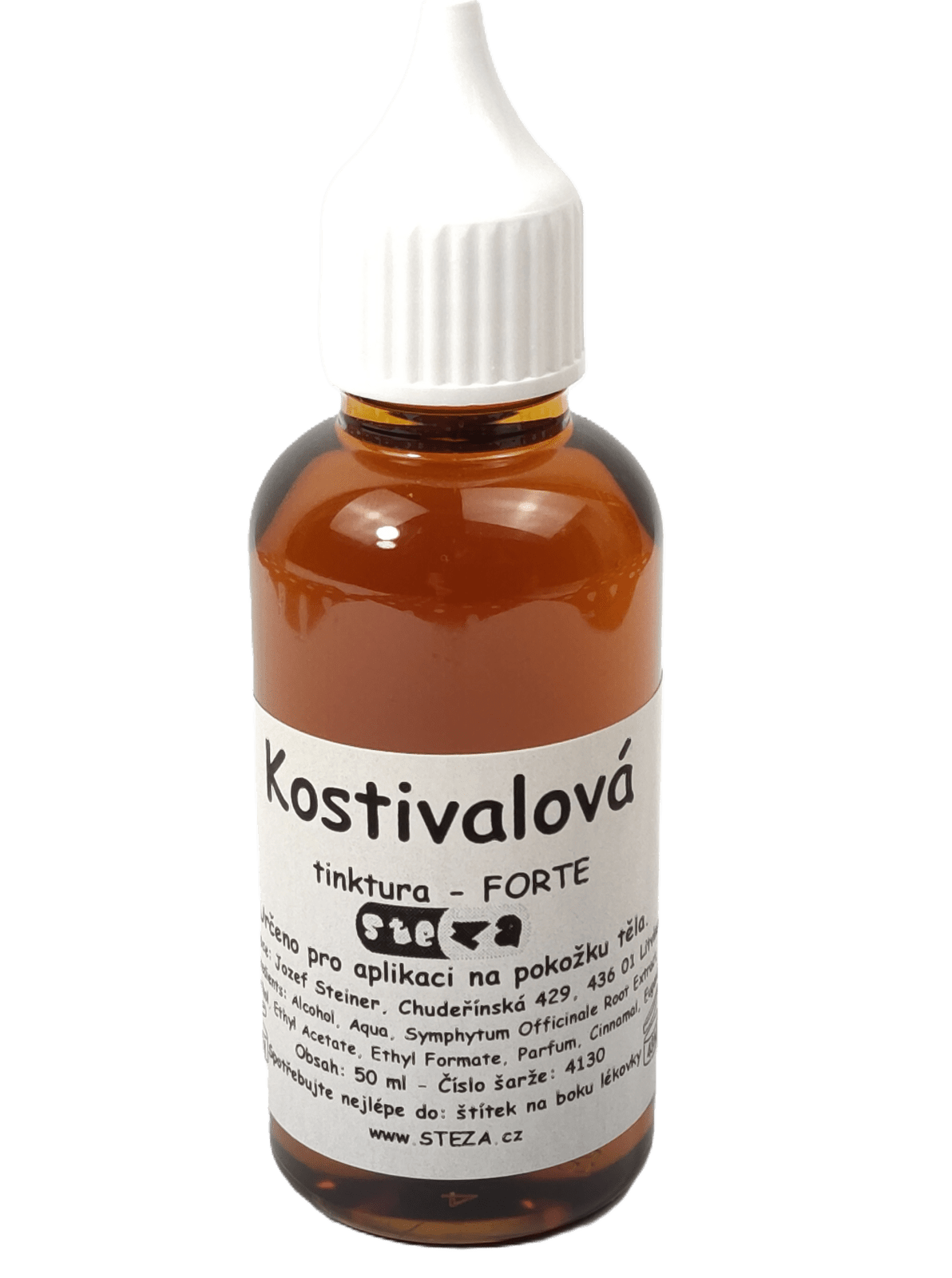 STEZA - Kostivalová tinktura - FORTE 10x lékovka po 50 ml. + 1ks navíc dárek !
