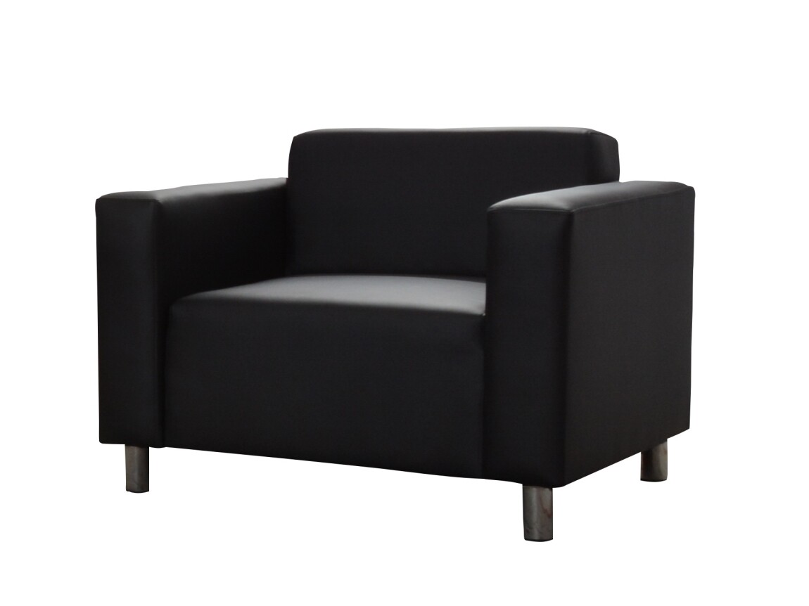 Křeslo GIDEON 1, černá ekokůže - II. jakost, POUZE OSOBNÍ ODBĚR