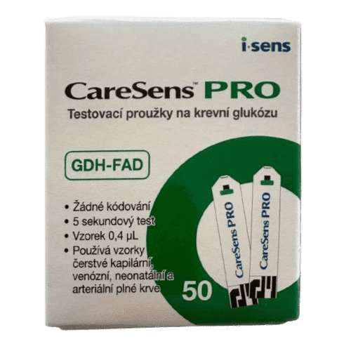 Testovací proužky CareSens PRO 50 ks, testovací proužky pro použití s glukometrem