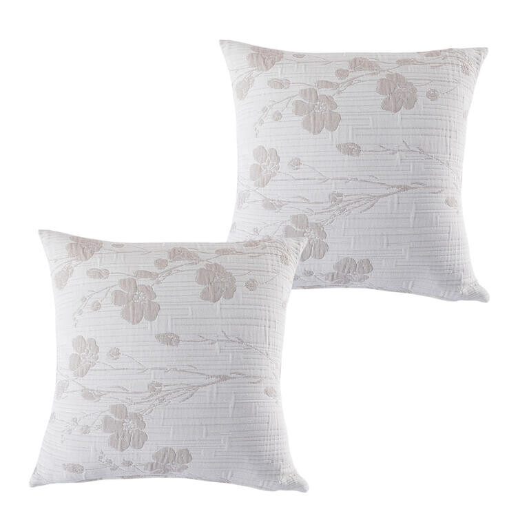 Sada 2 ks povlaků na polštářky SOFIA béžová 40 x 40 cm