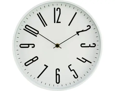 Nástěnné hodiny 30 cm, bílé