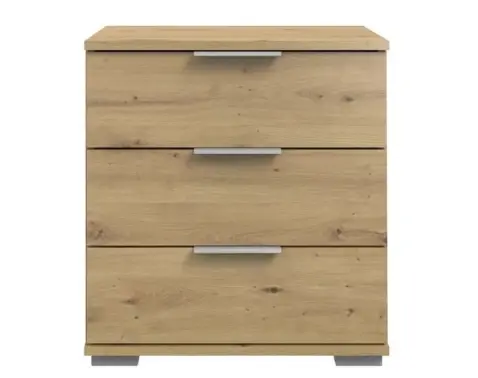 Noční stolek Easy Plus, 3 zásuvky, dub artisan