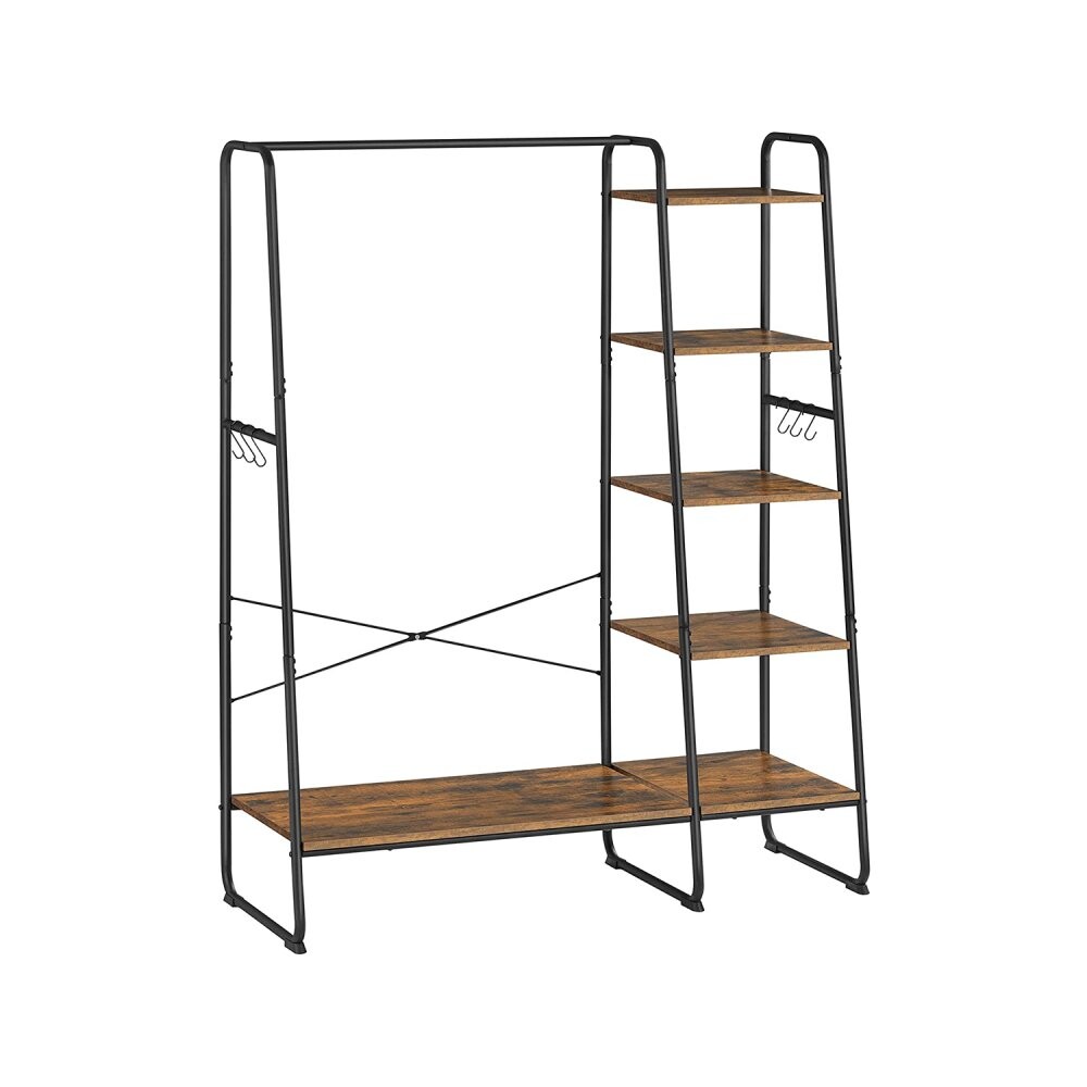 Ink Black, Rustic Brown Garment Racks 120¡Á45¡Á160cm