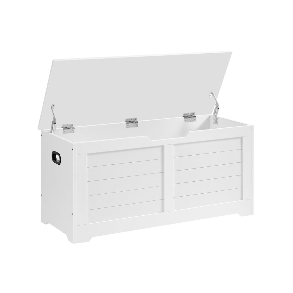Matte White Storage Bench 100x40x46cm