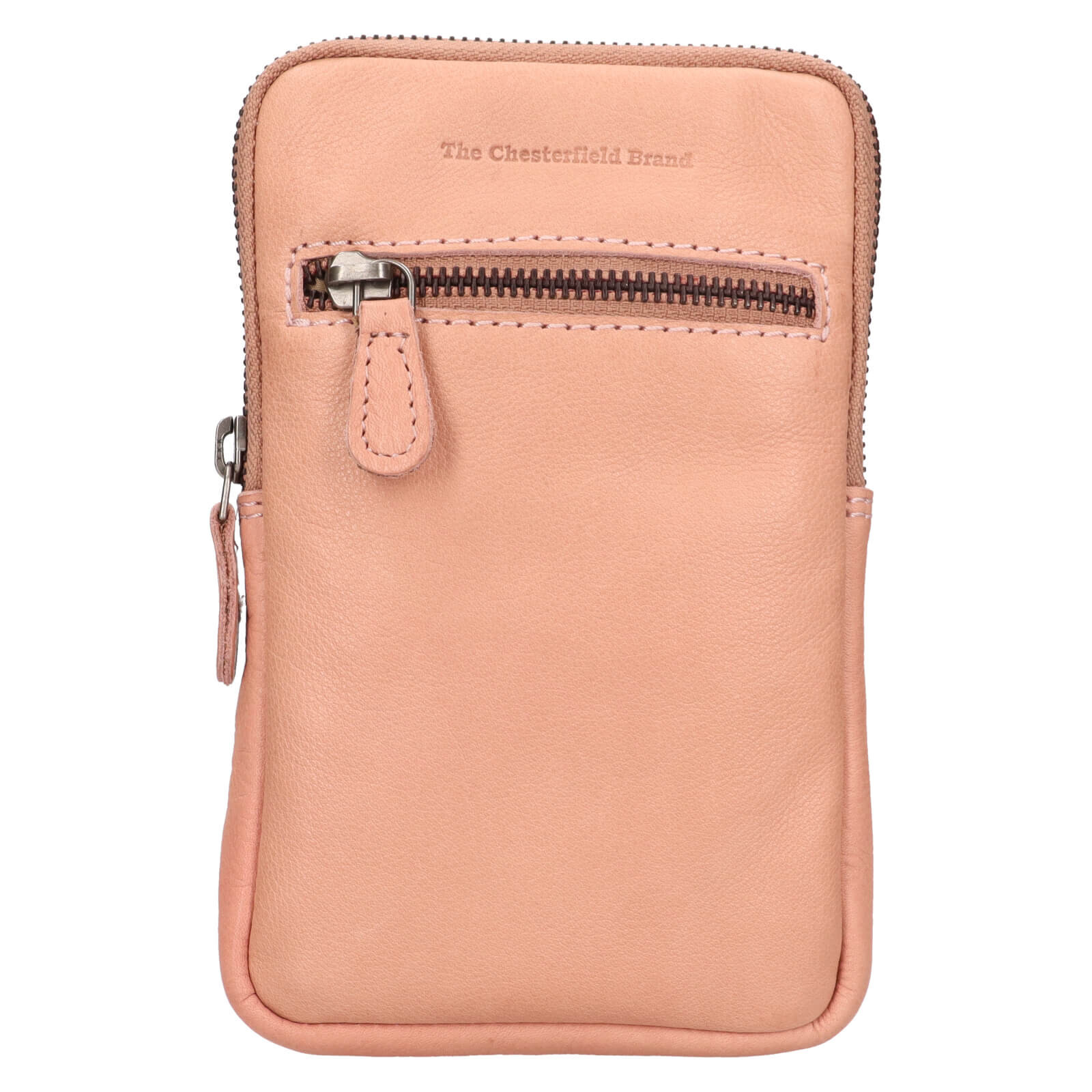 Dámská kožená crossbody kabelka na doklady The Chesterfield Brand Salva - růžová