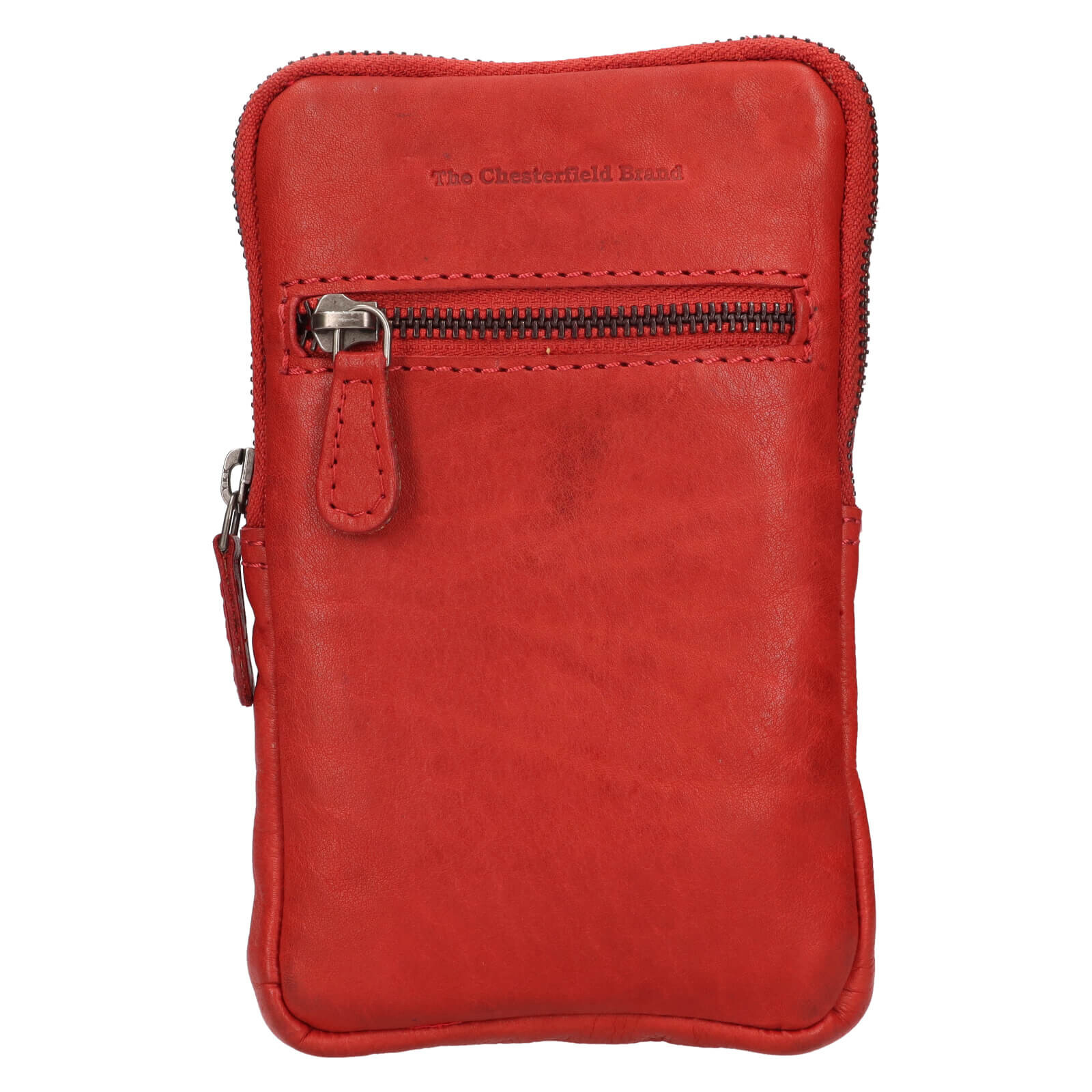 Dámská kožená crossbody kabelka na doklady The Chesterfield Brand Salva - červená